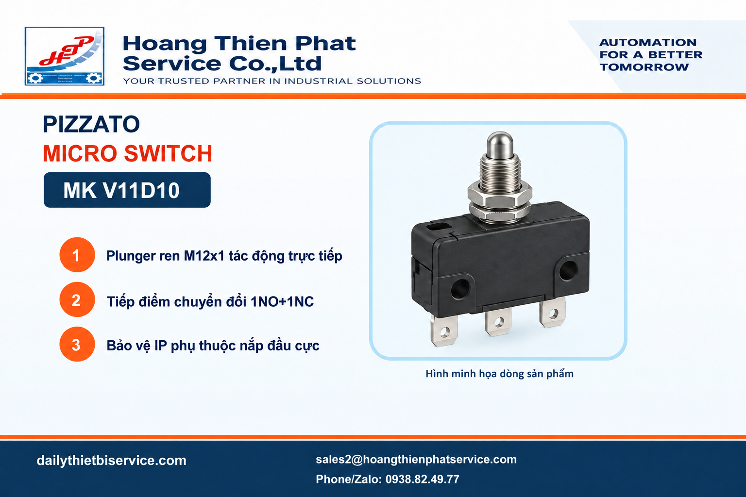 Pizzato MK V11D10 - thẻ hình minh họa kỹ thuật